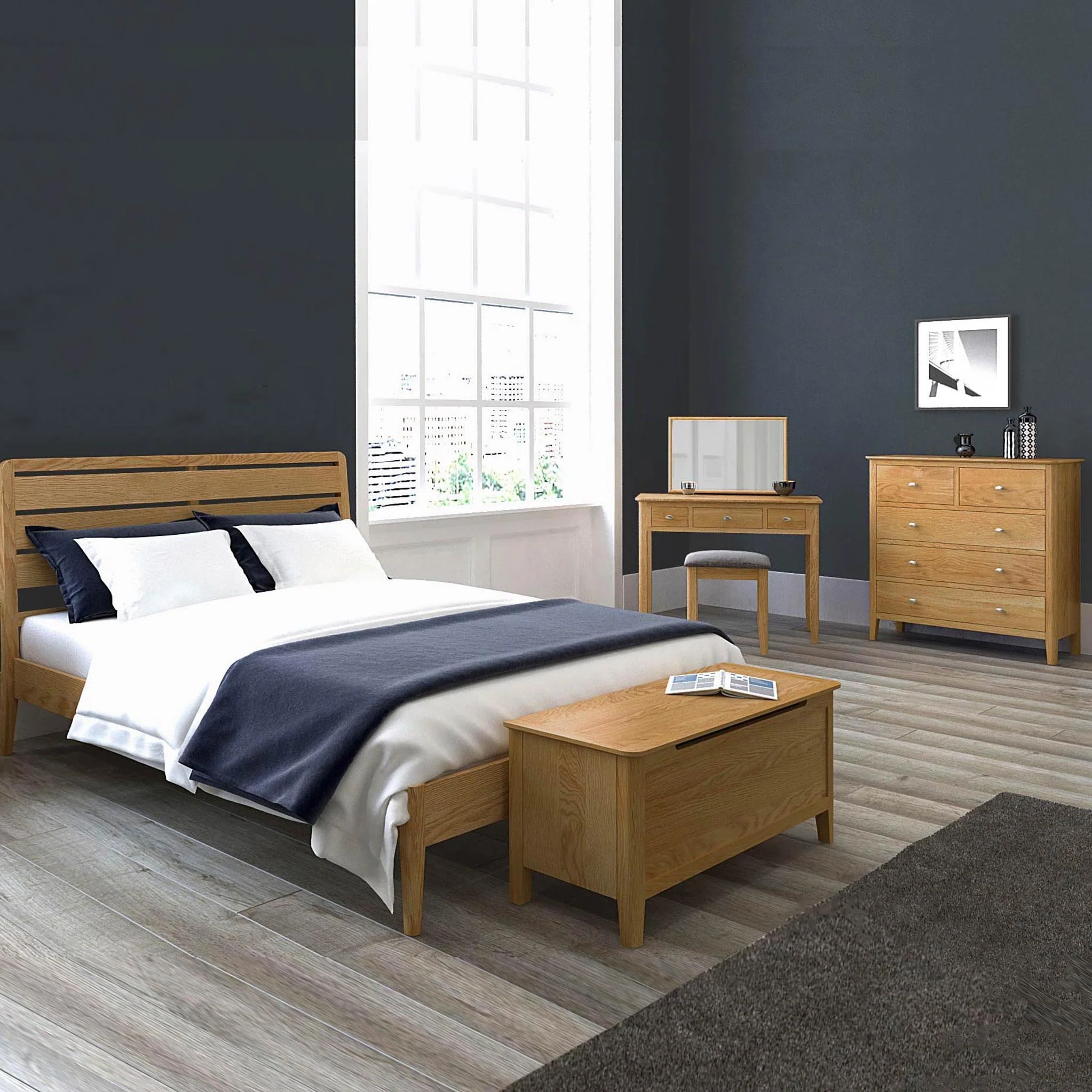 Alba Oak Bed Frame - Image 5