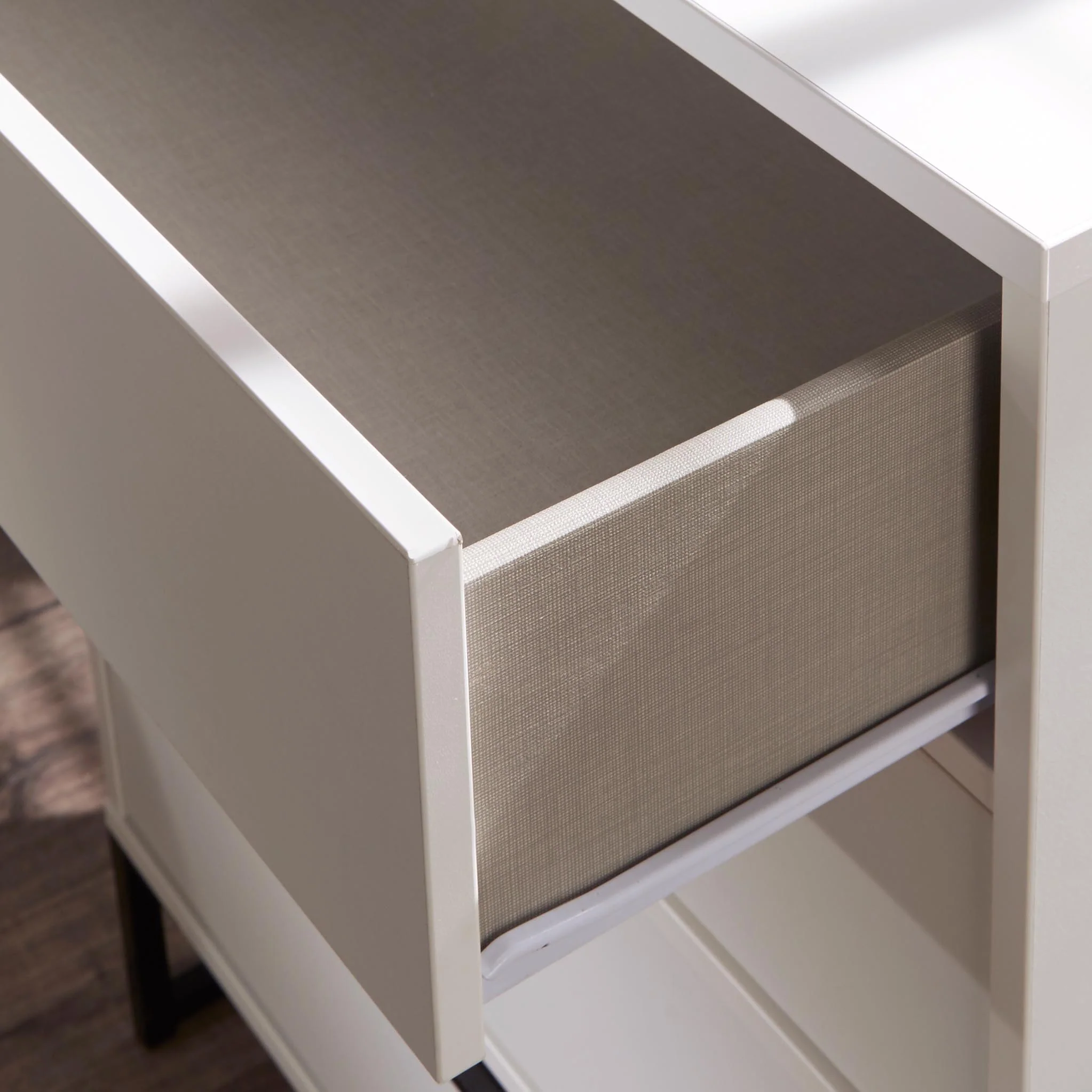 Hudson 1 Drawer with Open Shelf Side Table - Image 7