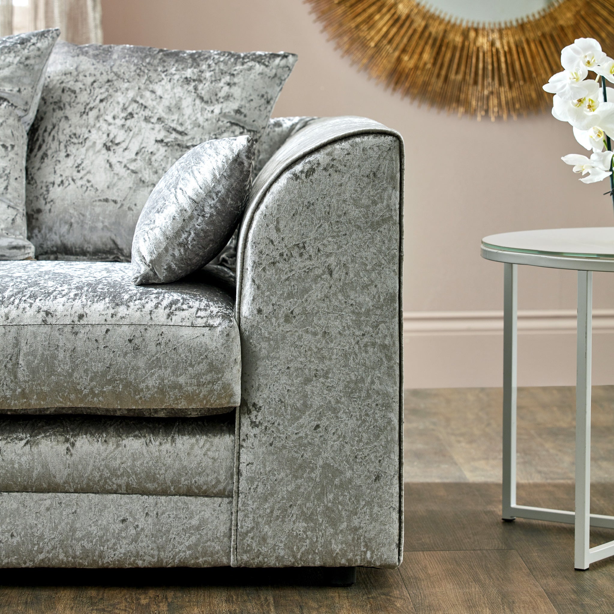 Tamara Crushed Velvet 2 Seater Sofa - Image 3